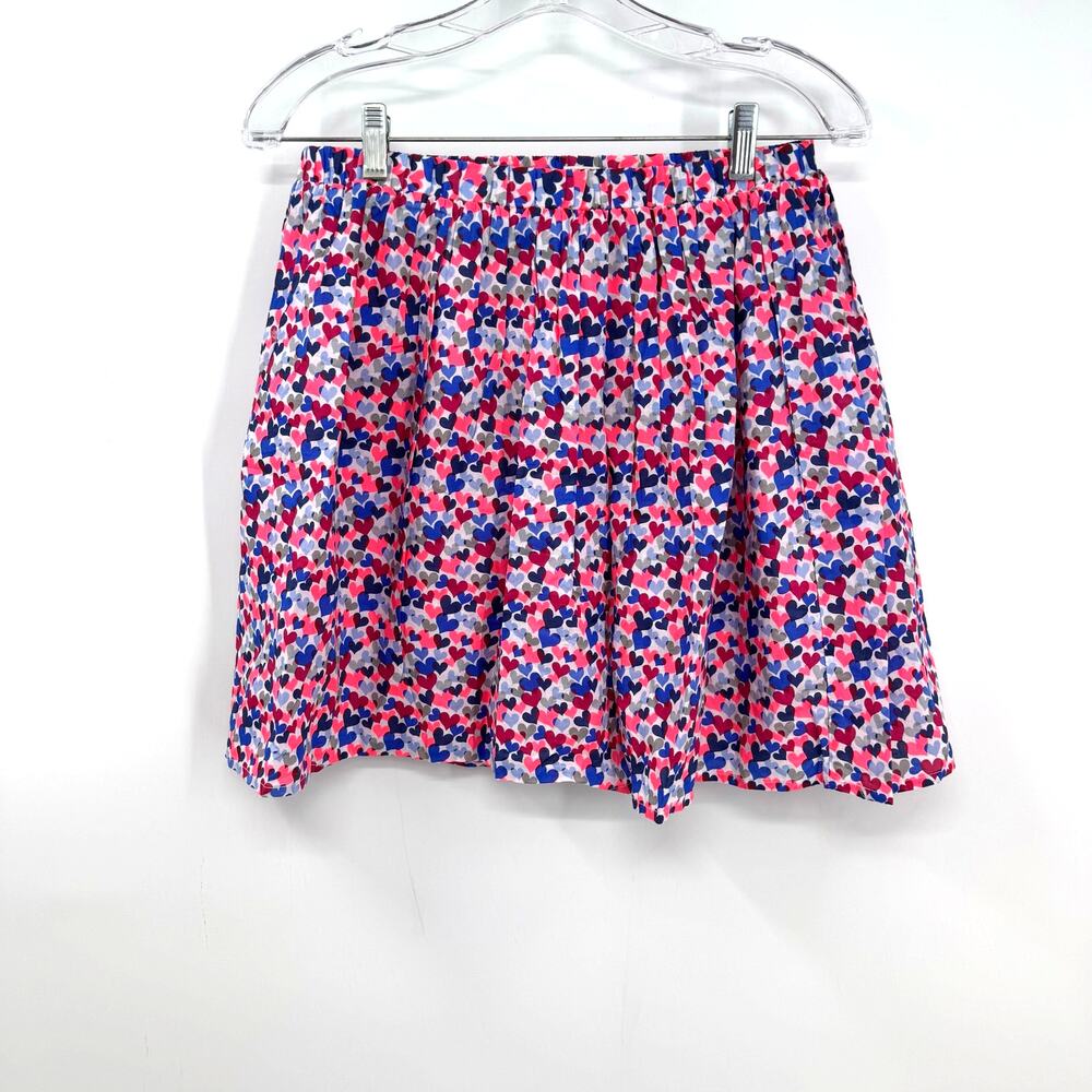 NEW GAP Full Skater Skirt Hearts Girls XXL 14 16 Pull On Casual Preppy